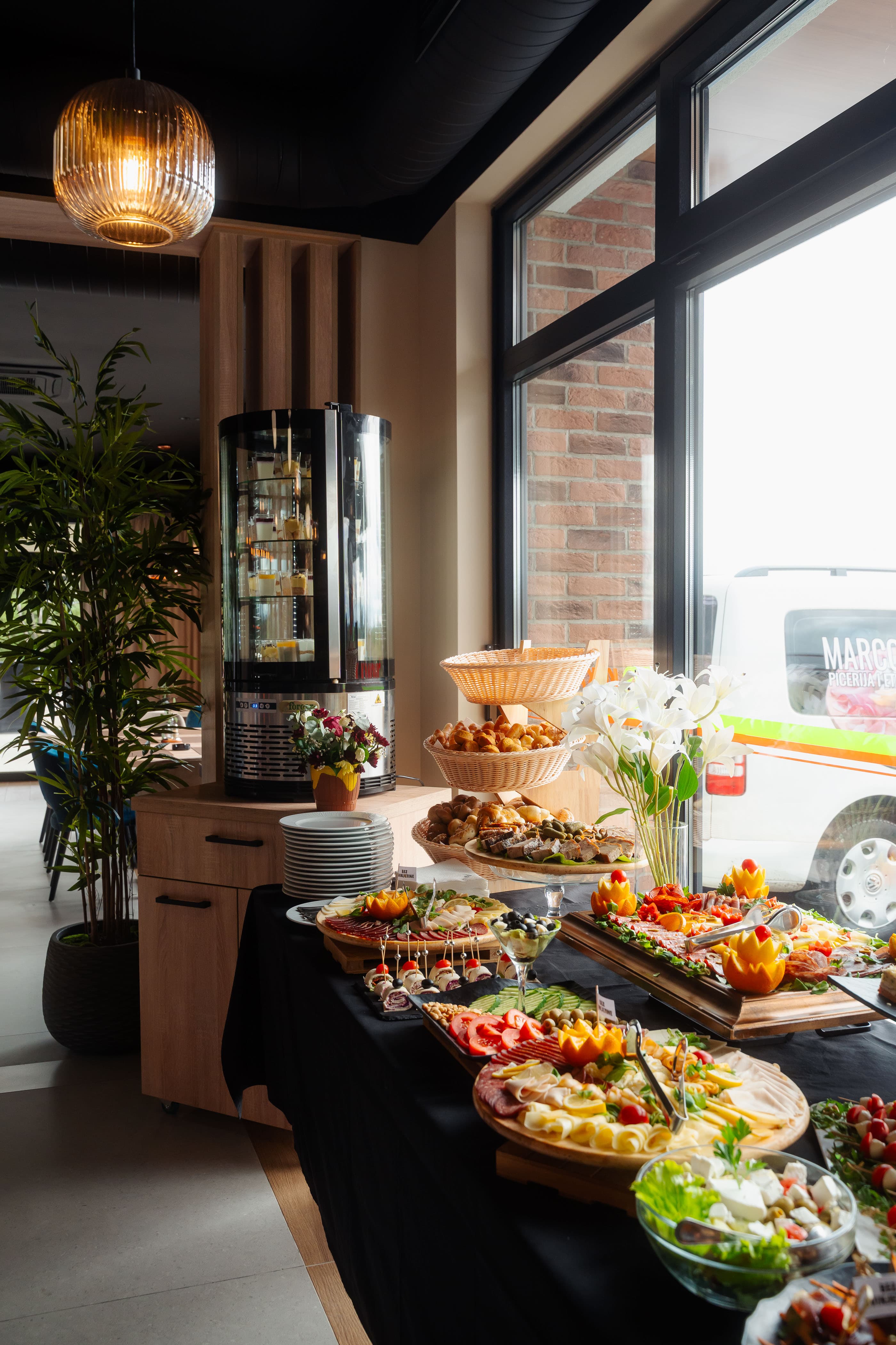 Buffet table